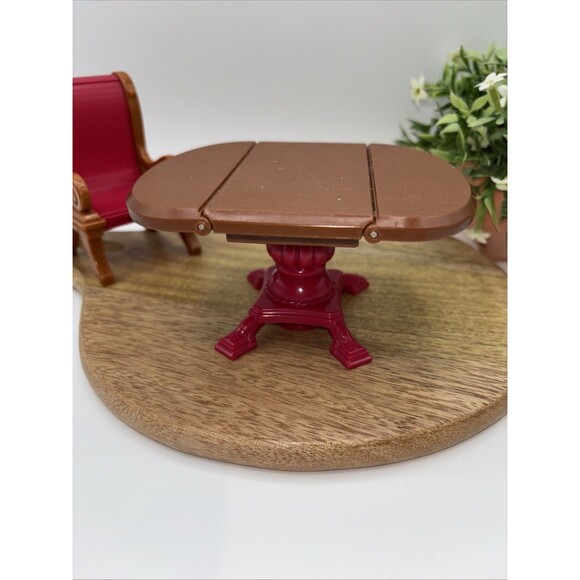 Fisher-Price Girls Loving Family Dollhouse Dining Table & 1Red Chair Replacement - Picture 5 of 12